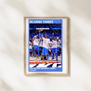 OKC THUNDER Western Conference Champs Art Print 11x17